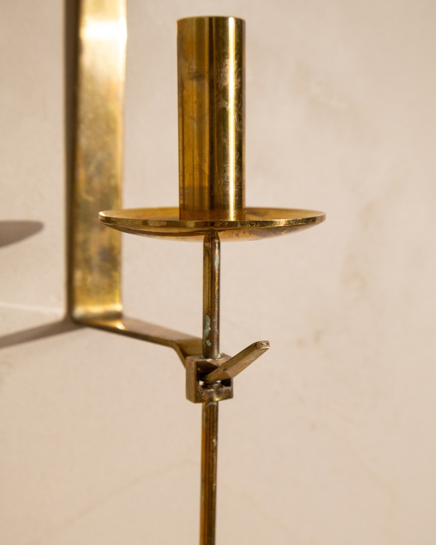 Pair of 1970s Pierre Forsell Brass Wall Sconces