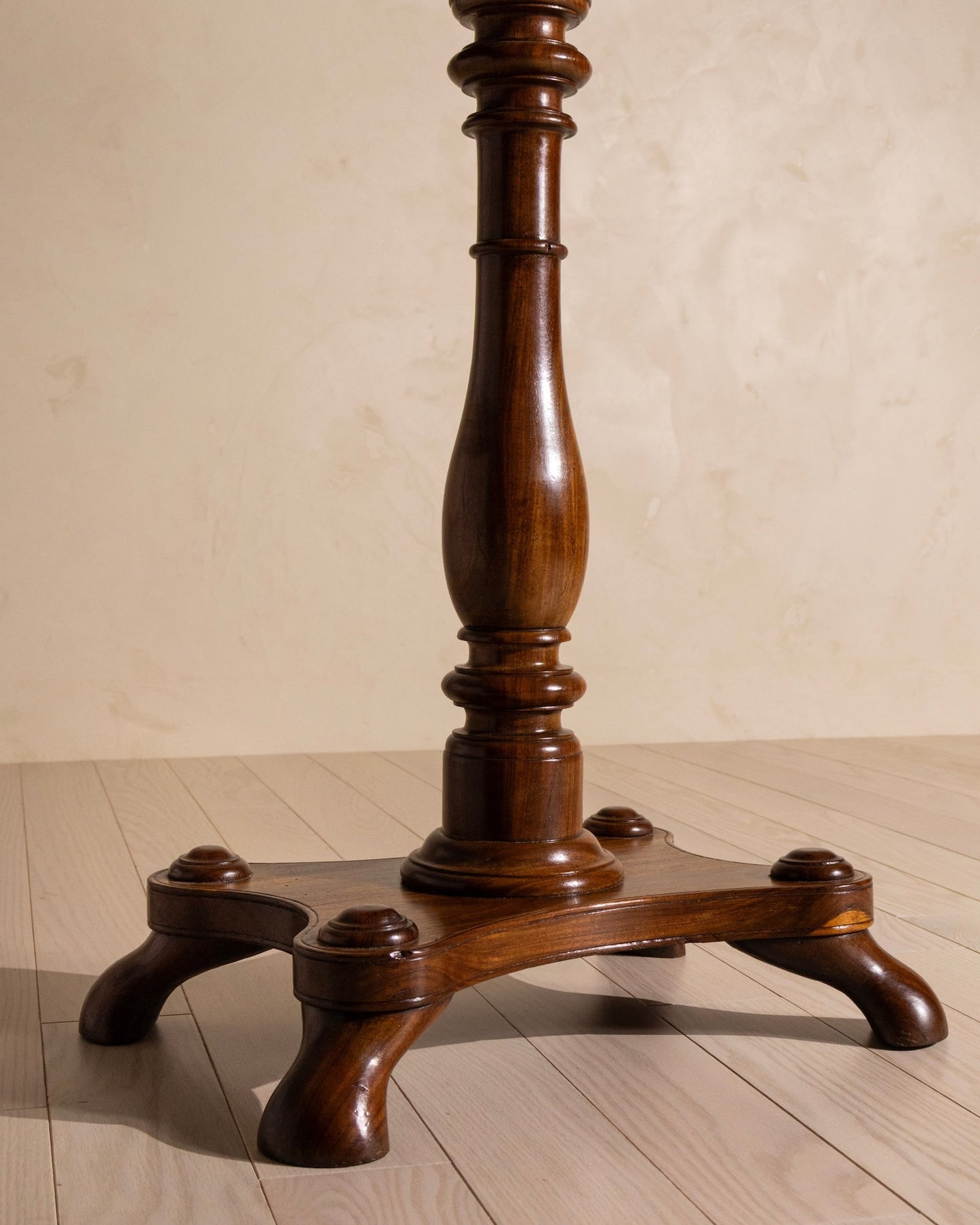 19th Century English Marble Checkerboard Lamp Table