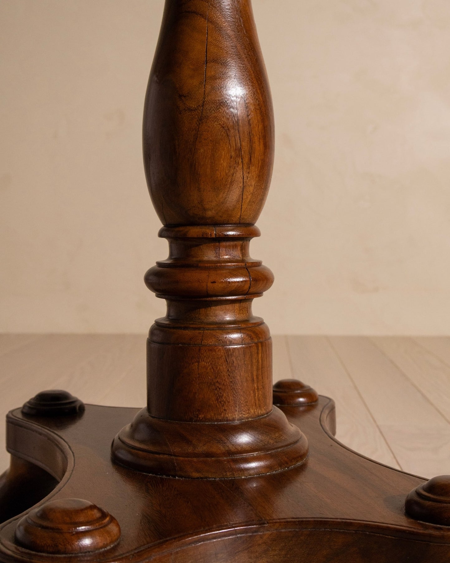 19th Century English Marble Checkerboard Lamp Table