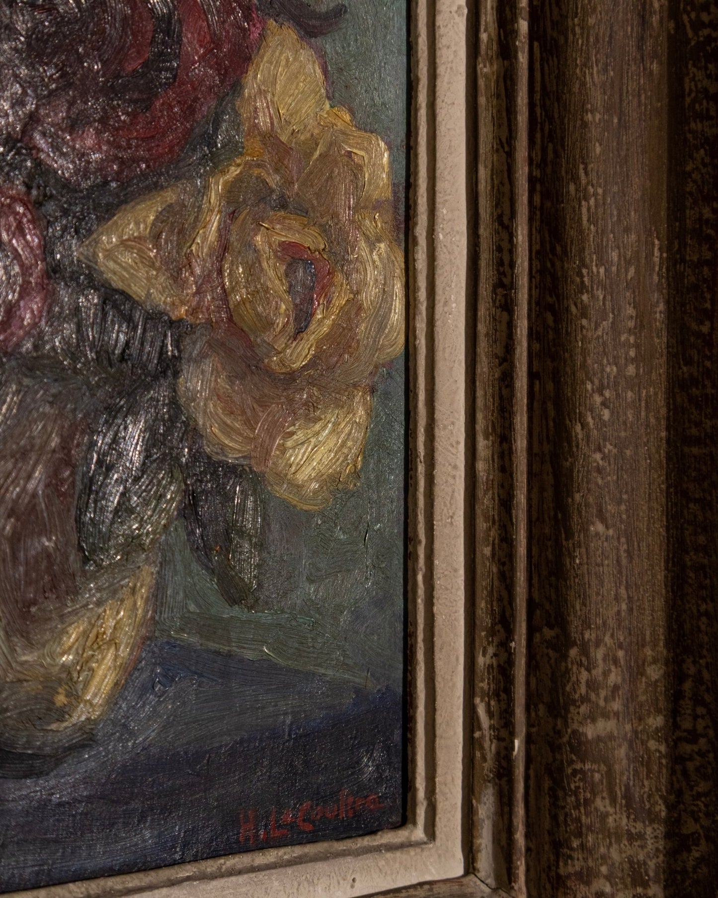 Vintage French Floral Still Life Painting