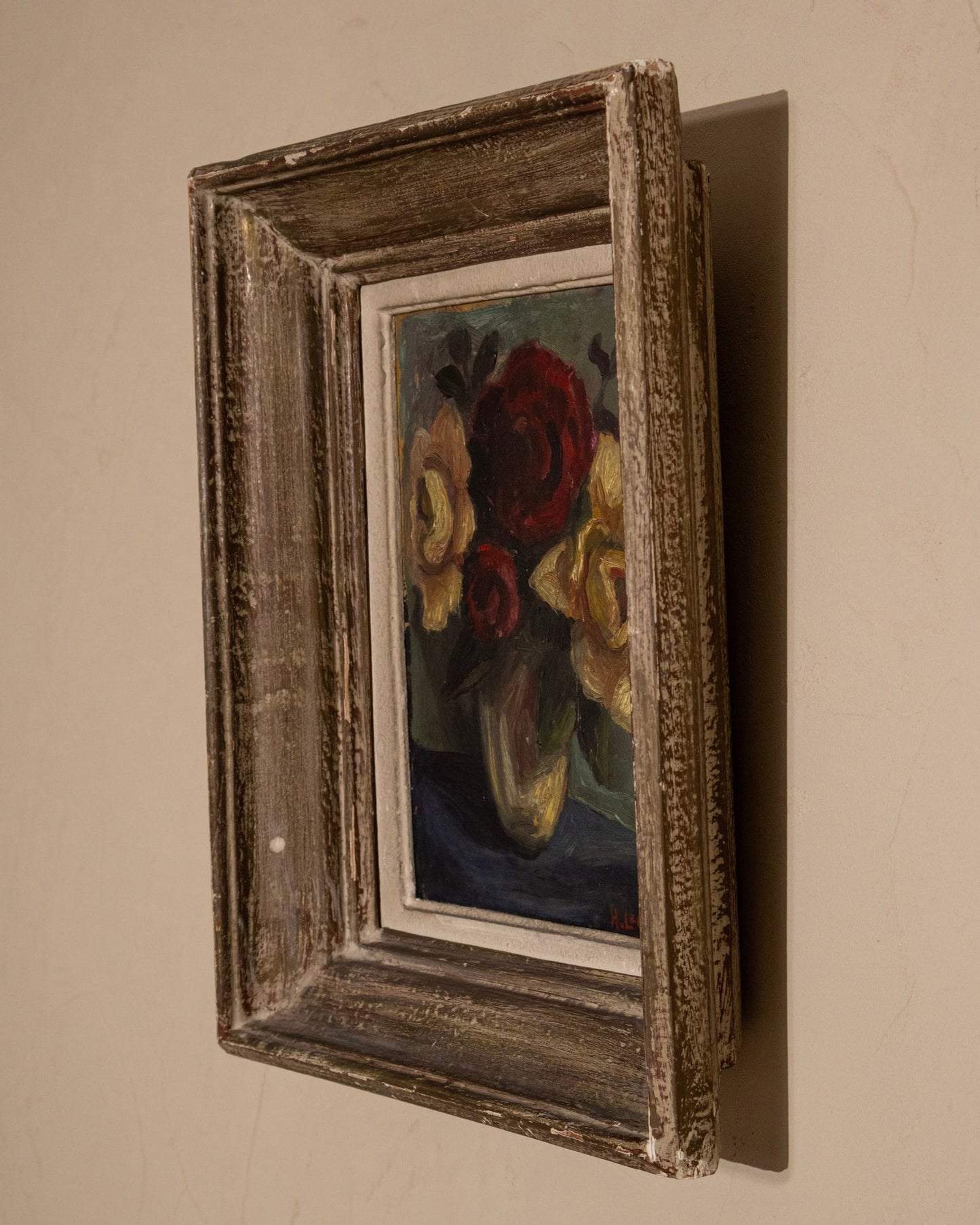 Vintage French Floral Still Life Painting