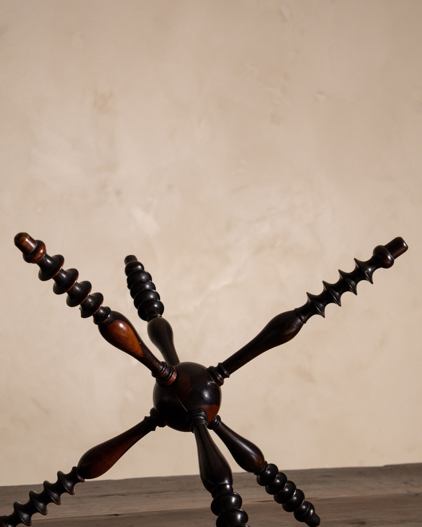 19th Century Turned Lignum Wood Cat Stand