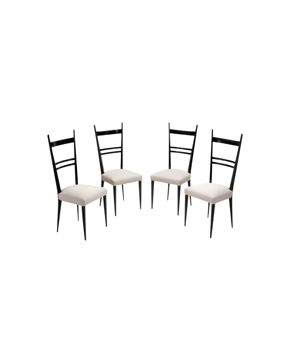 Model "689" High-Back Beech Chairs, Set of 4