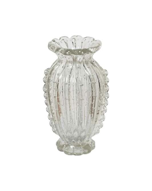 Murano "Bullicante" Blown Glass Vase