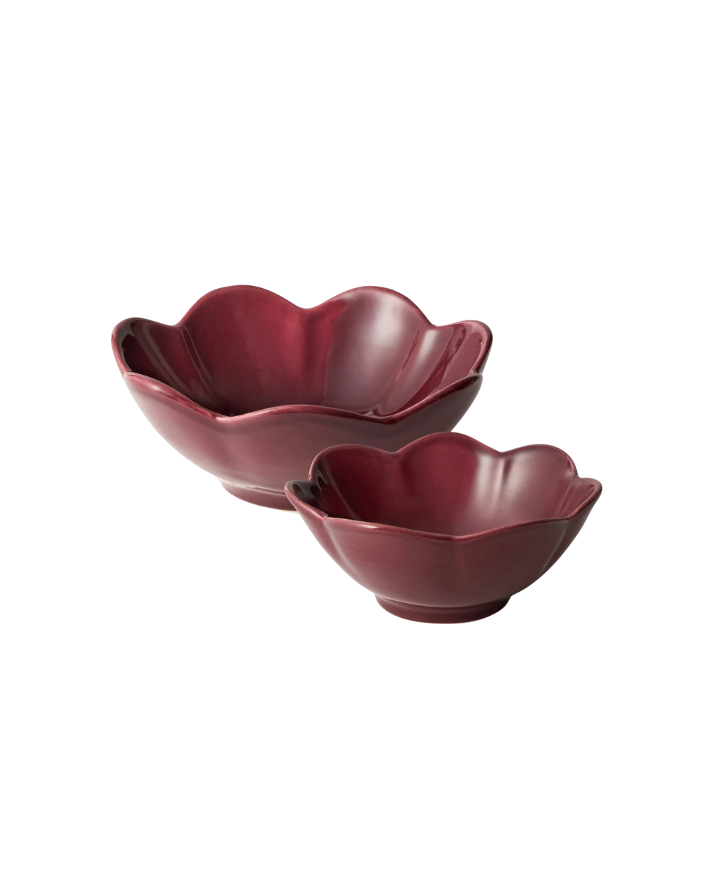 Fiore Bowls Burgundy (Set of 2)