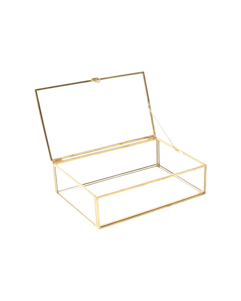Golden Lidded Glass Box