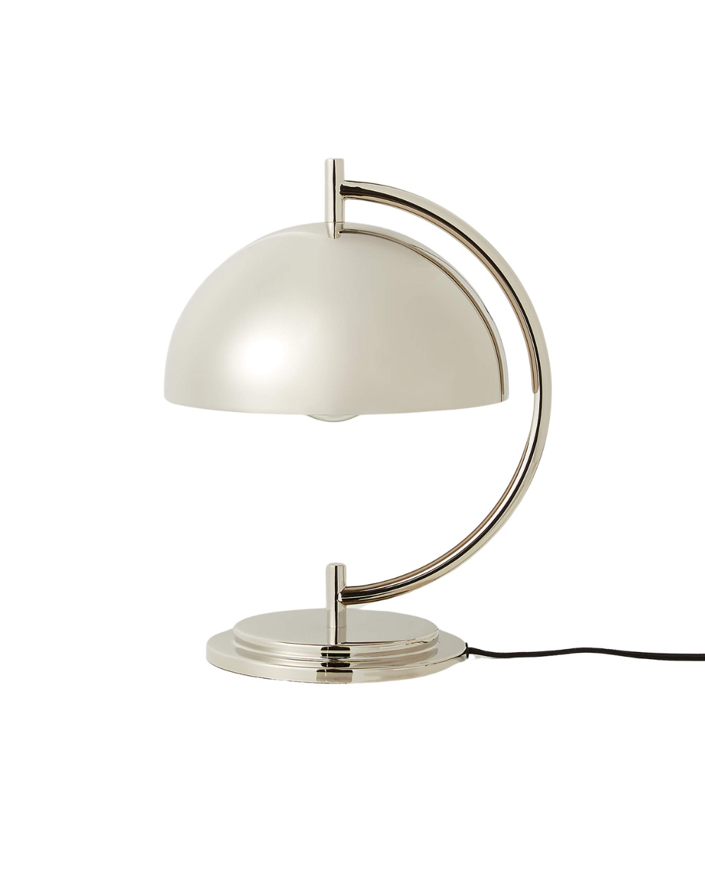 Melani Polished Nickel Dome Table Lamp