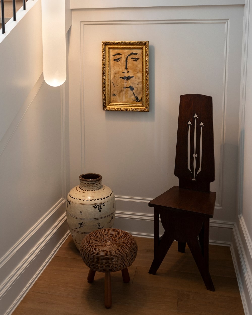 20th Century Tony Paul Rattan Fireside Stools (Sold Individually)
