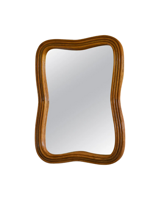 Rattan Pencil Reed Wall Mounted Mirror