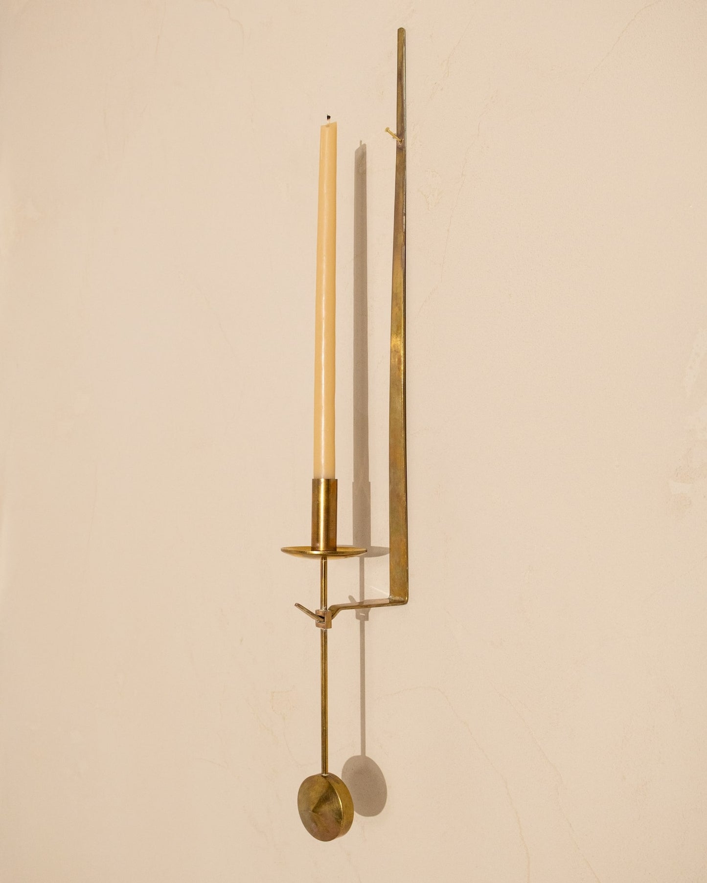 Pair of 1970s Pierre Forsell Brass Wall Sconces