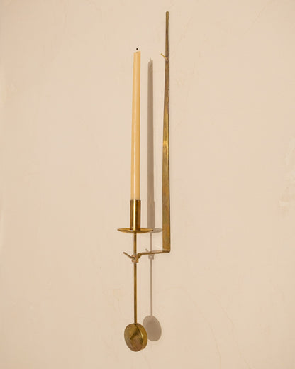 Pair of 1970s Pierre Forsell Brass Wall Sconces