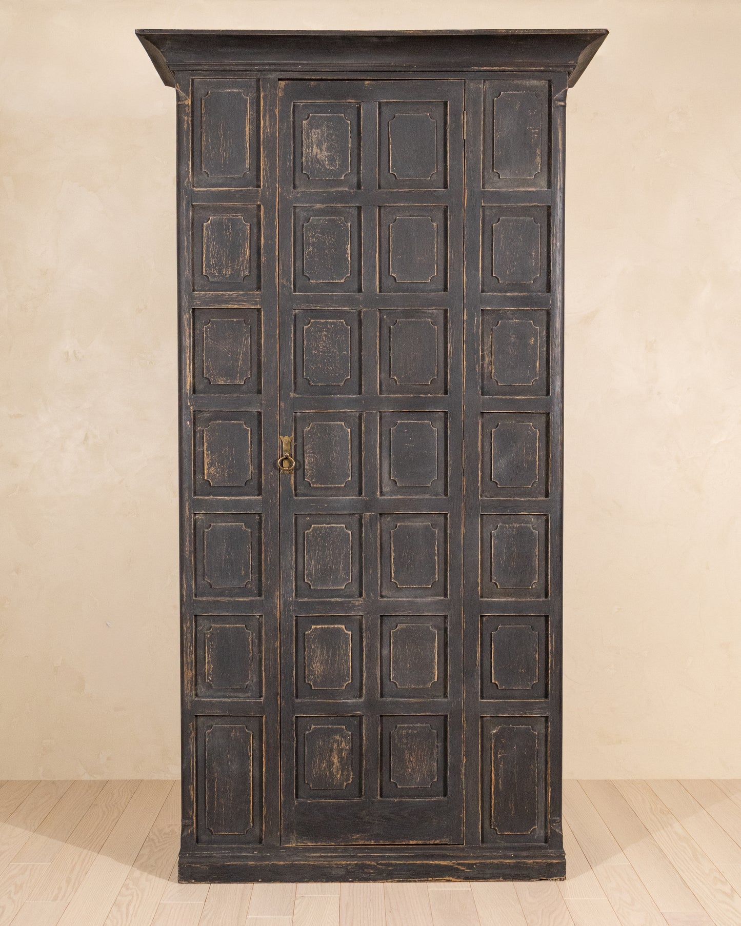 20th Century English Paneled Oak Cabinet