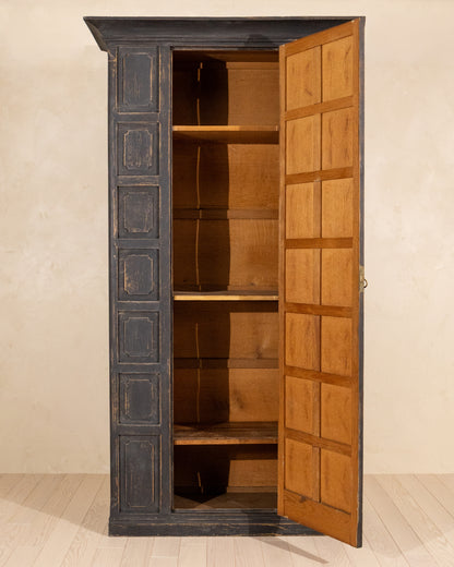20th Century English Paneled Oak Cabinet
