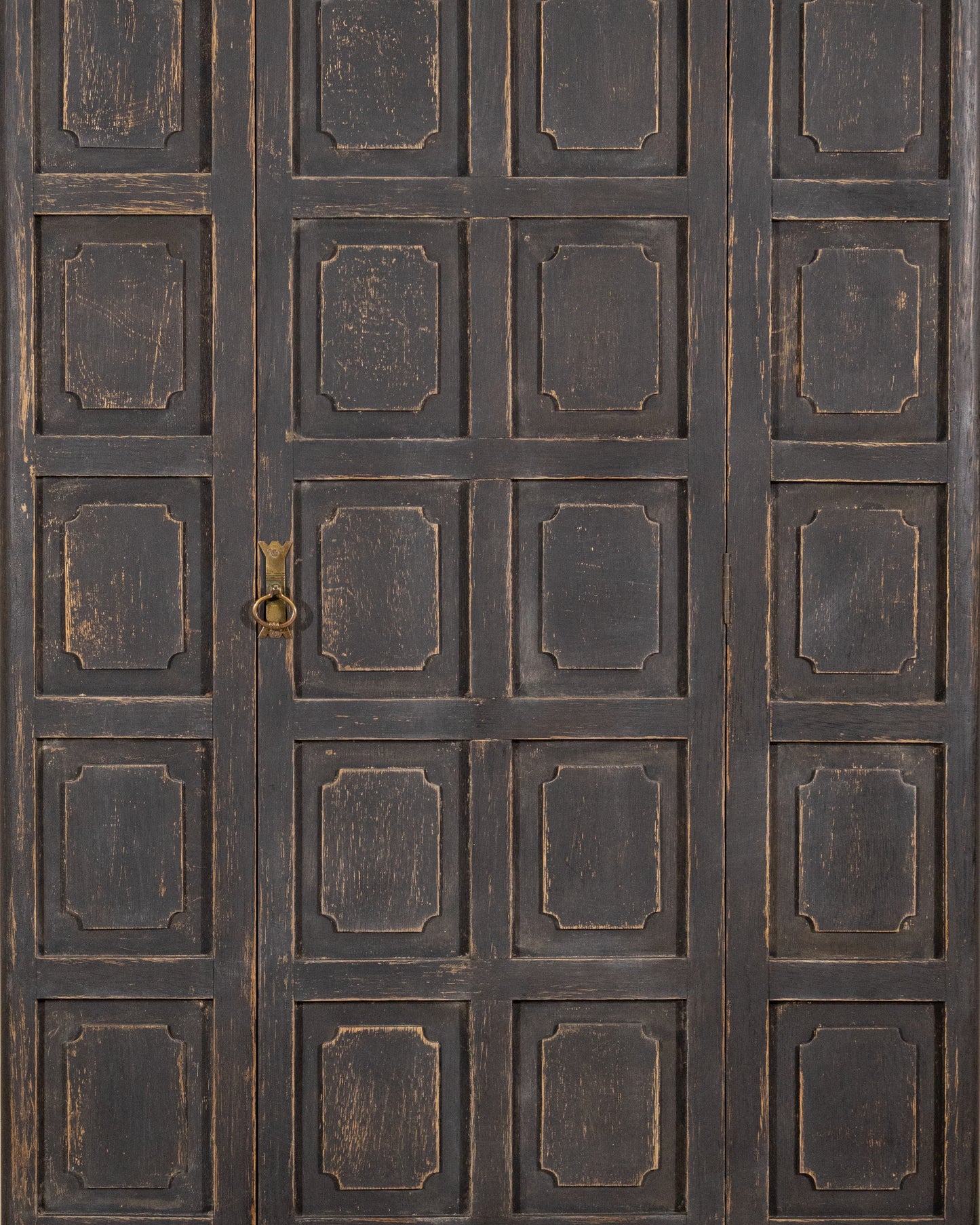20th Century English Paneled Oak Cabinet