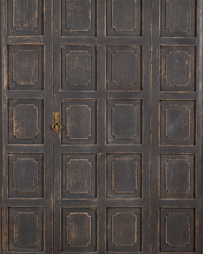 20th Century English Paneled Oak Cabinet