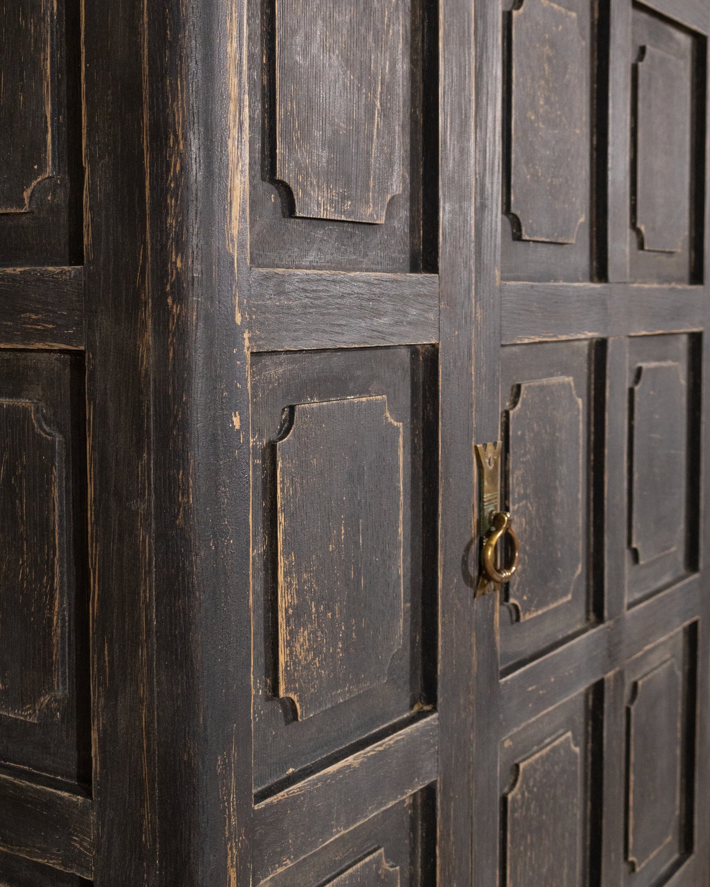 20th Century English Paneled Oak Cabinet