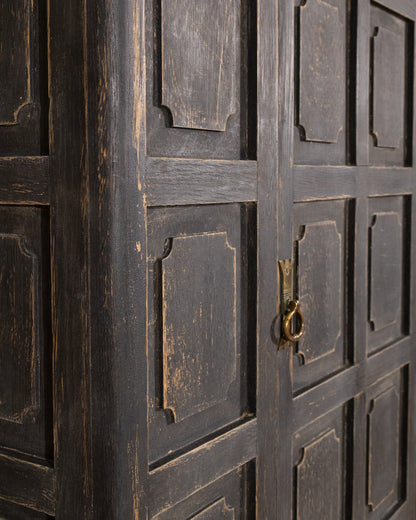 20th Century English Paneled Oak Cabinet