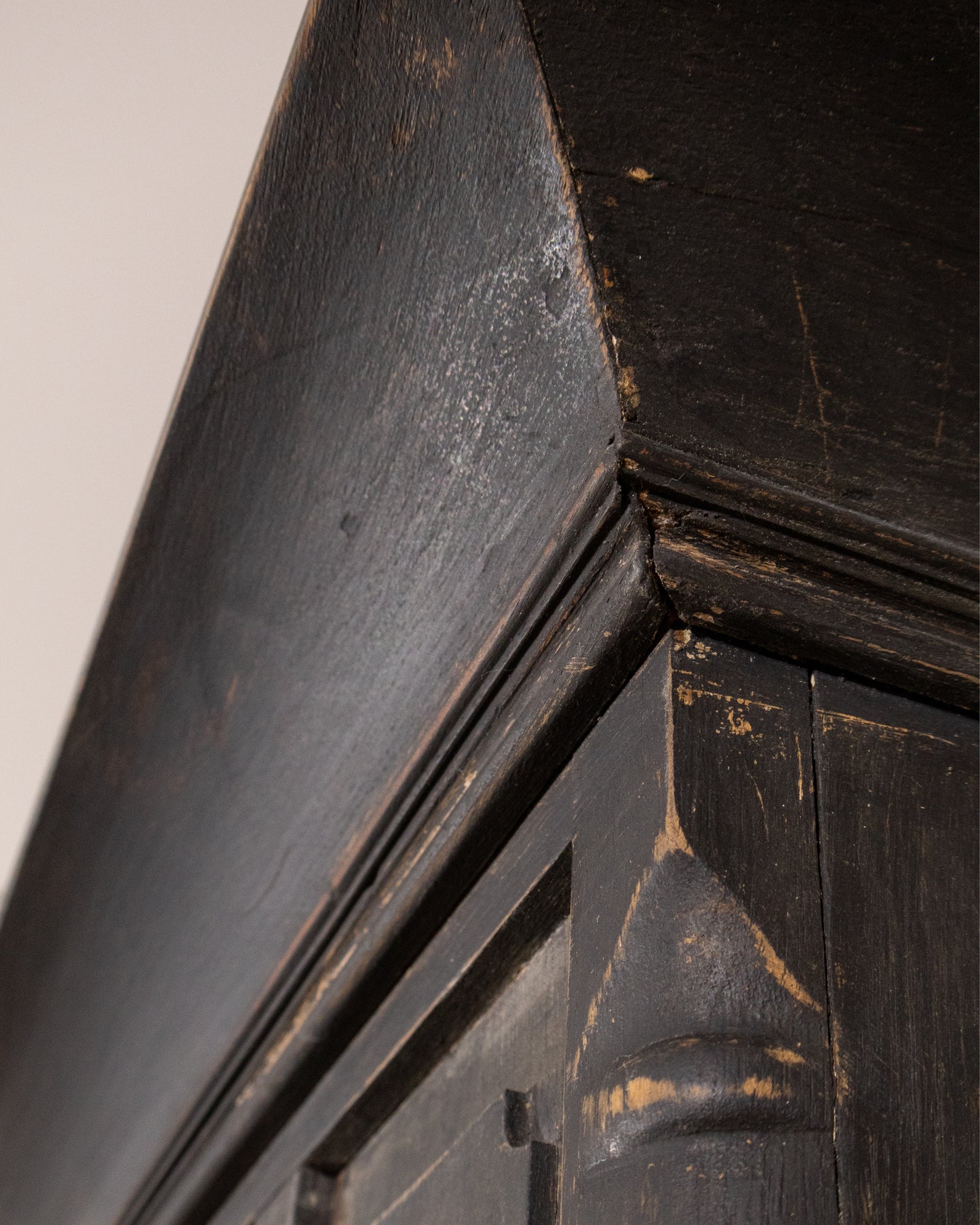 20th Century English Paneled Oak Cabinet