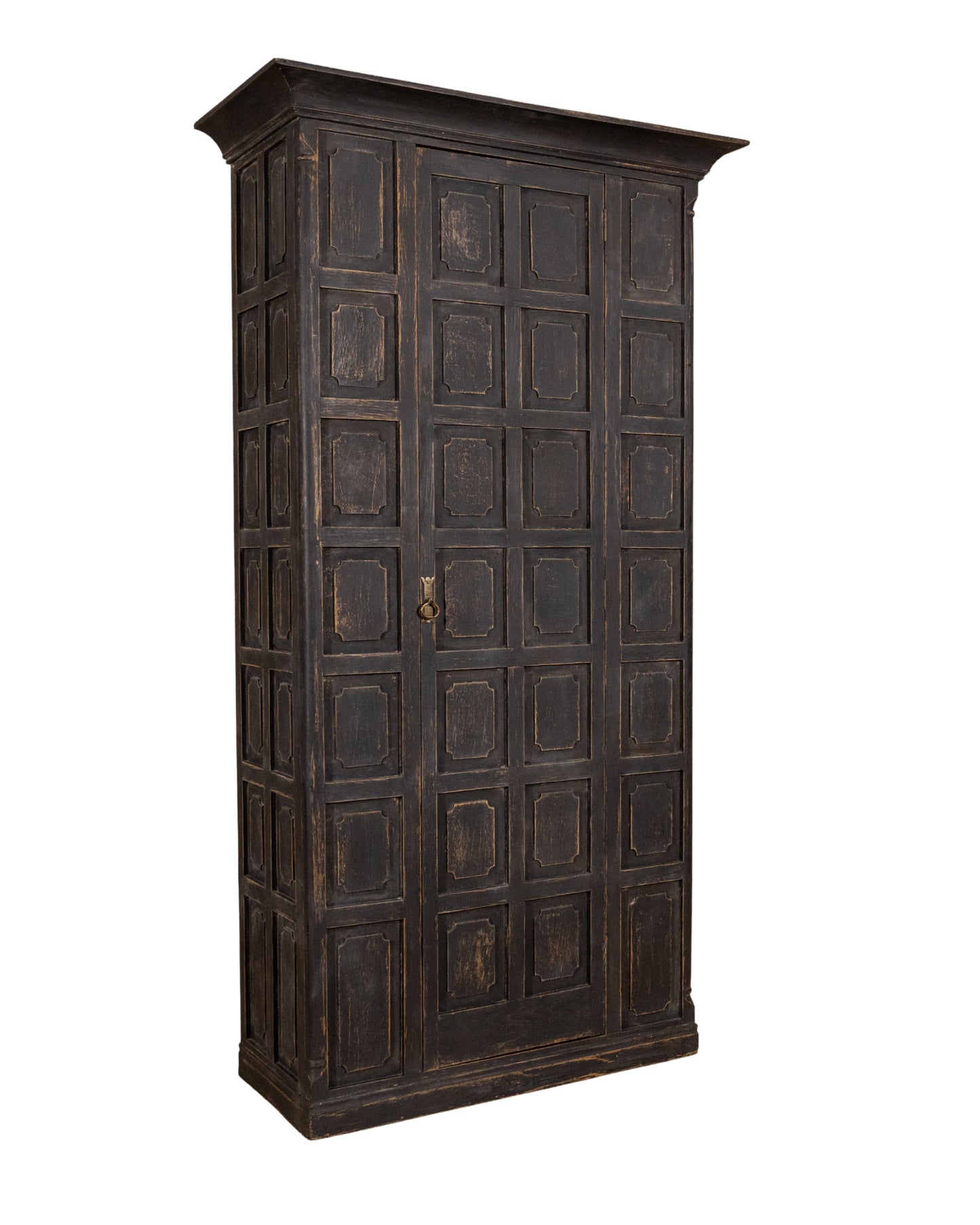 20th Century English Paneled Oak Cabinet
