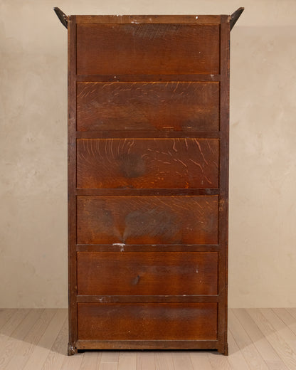20th Century English Paneled Oak Cabinet