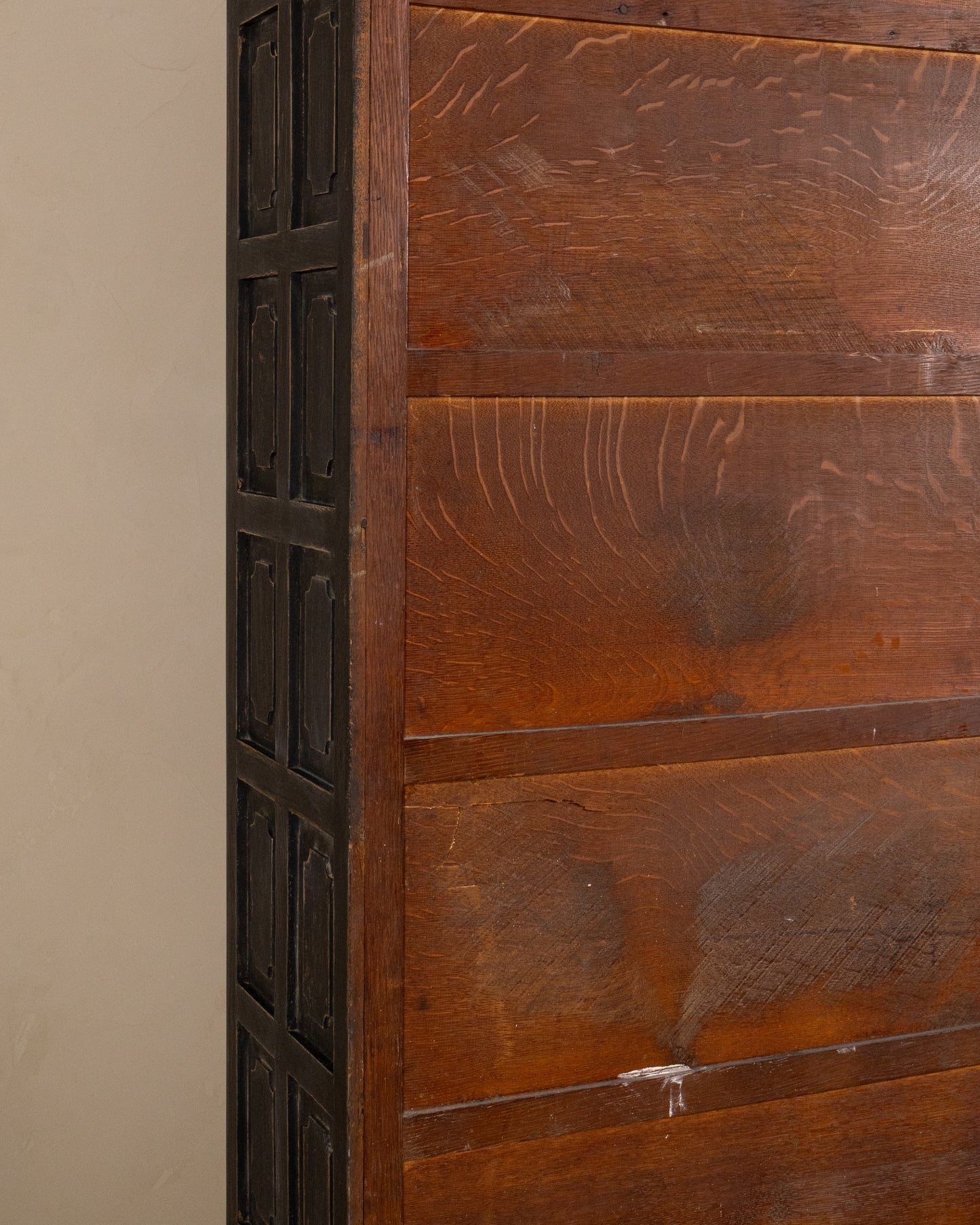 20th Century English Paneled Oak Cabinet