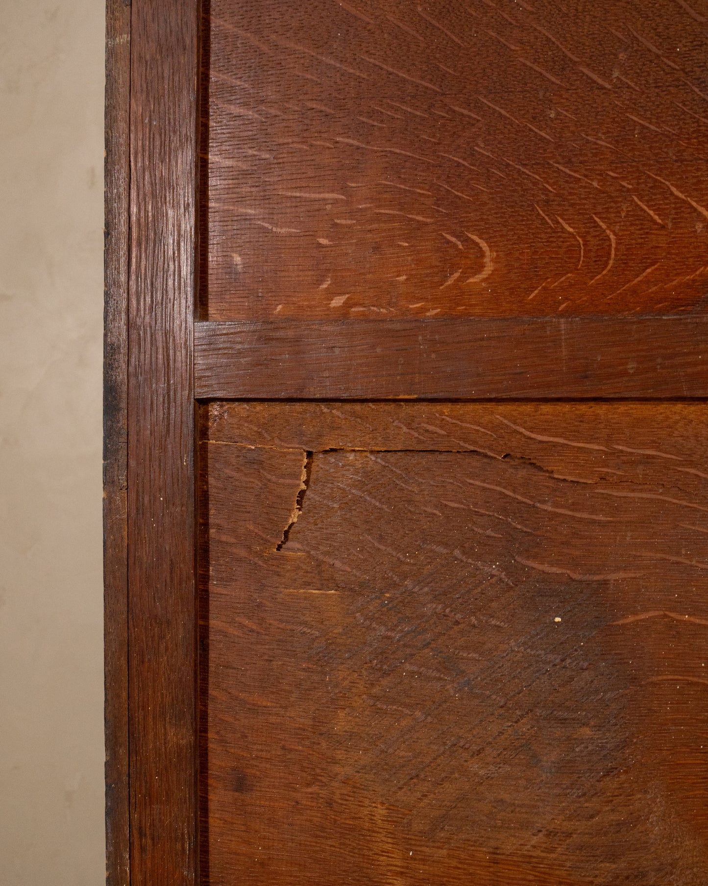 20th Century English Paneled Oak Cabinet