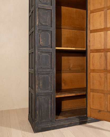 20th Century English Paneled Oak Cabinet