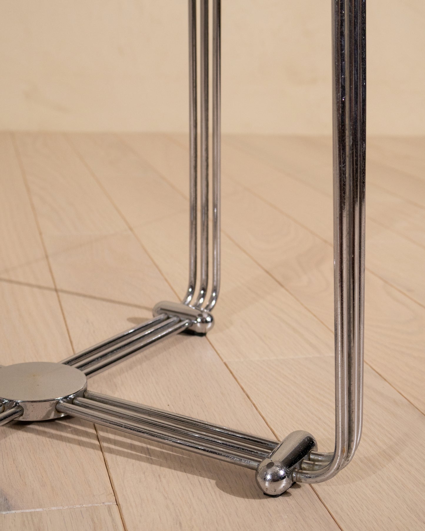 1930s English Alpax Art Deco Chrome and Cork Stool