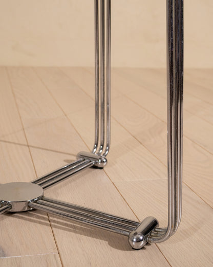 1930s English Alpax Art Deco Chrome and Cork Stool
