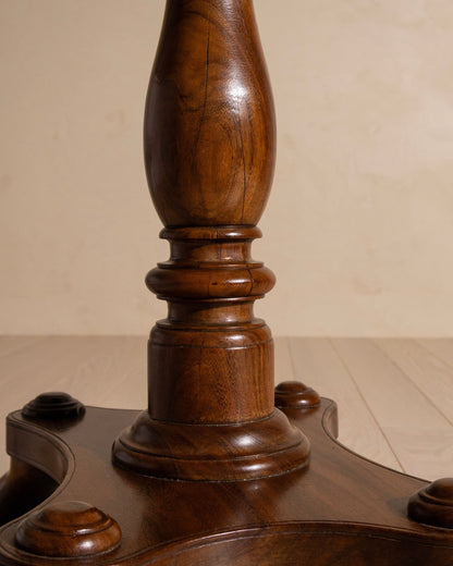 19th Century English Marble Checkerboard Lamp Table