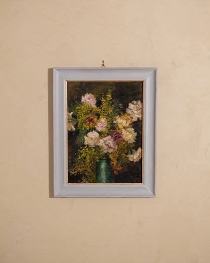 Italian Floral Still Life, Oil on Board