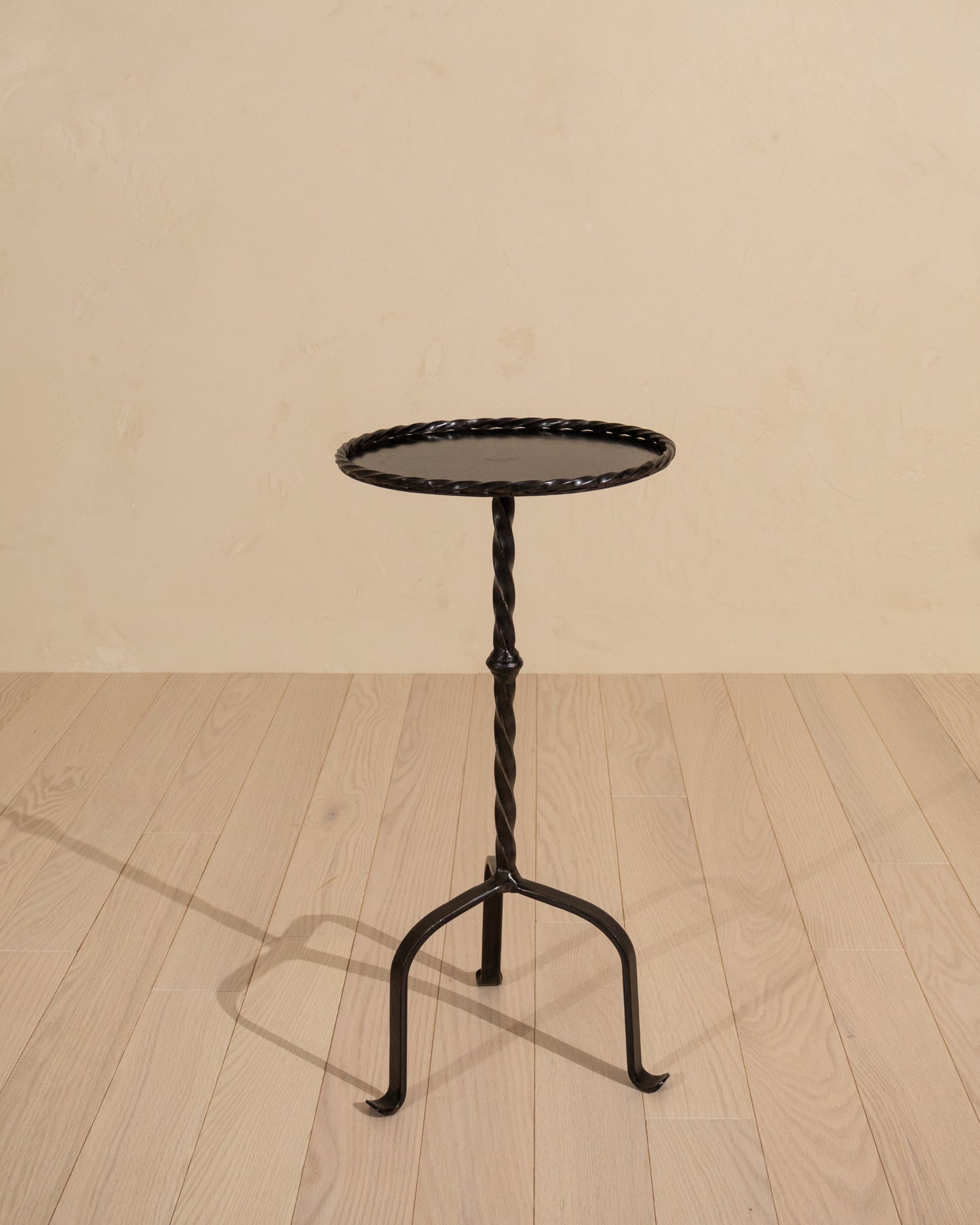 Contemporary Twisted Iron Martini Table
