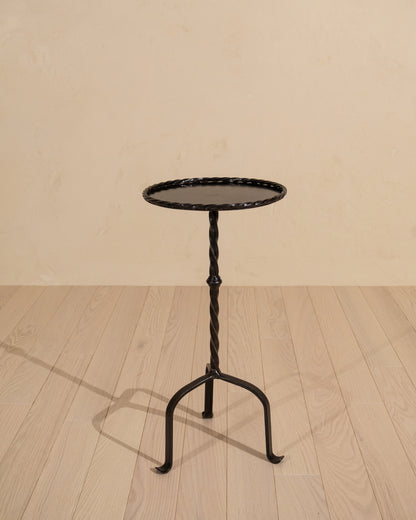 Contemporary Twisted Iron Martini Table