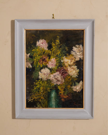 Italian Floral Still Life, Oil on Board