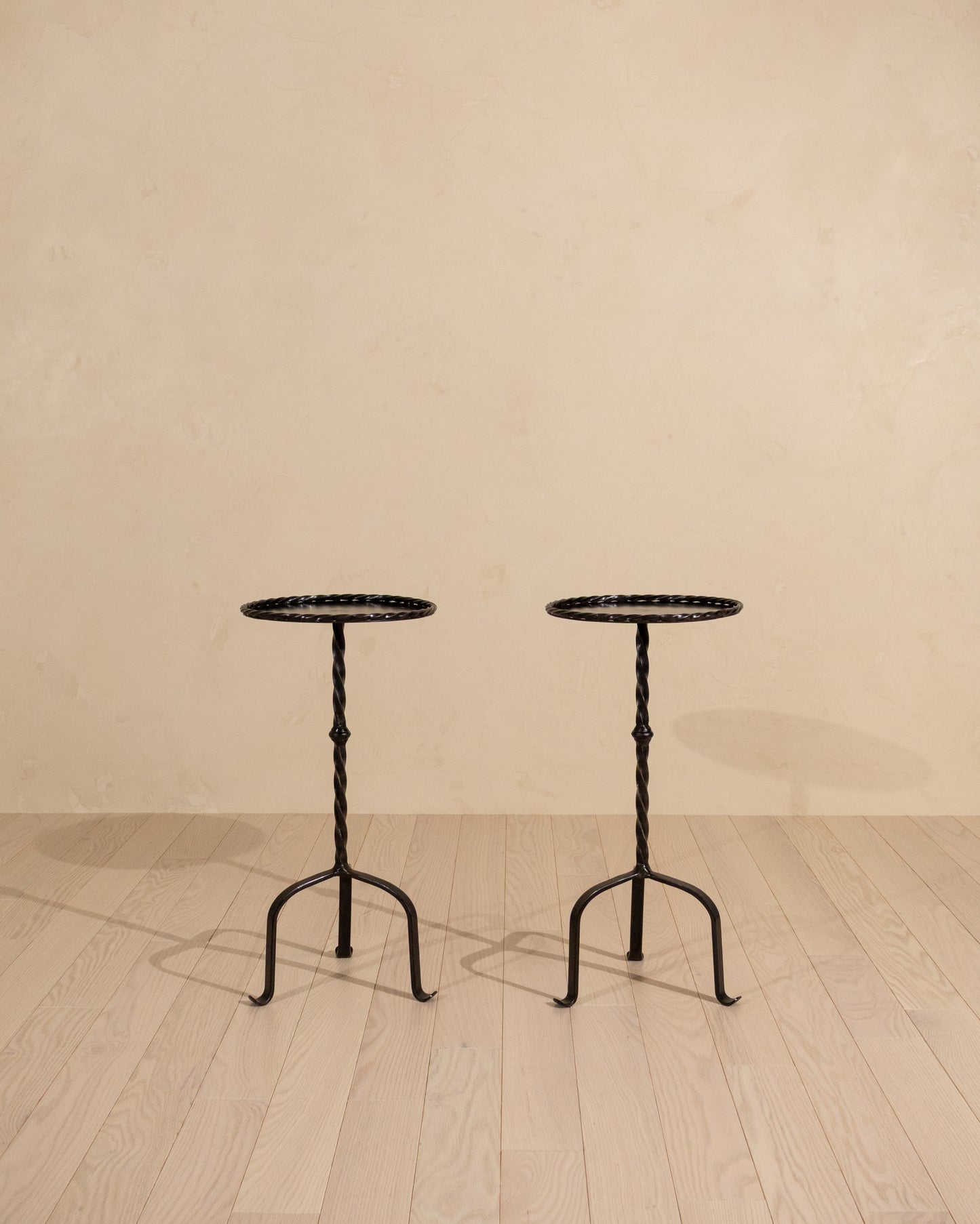 Contemporary Twisted Iron Martini Table