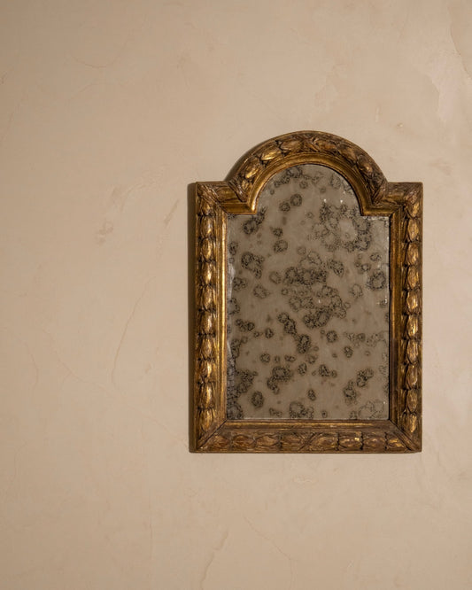 18th Century French Arched Gilt Mirror