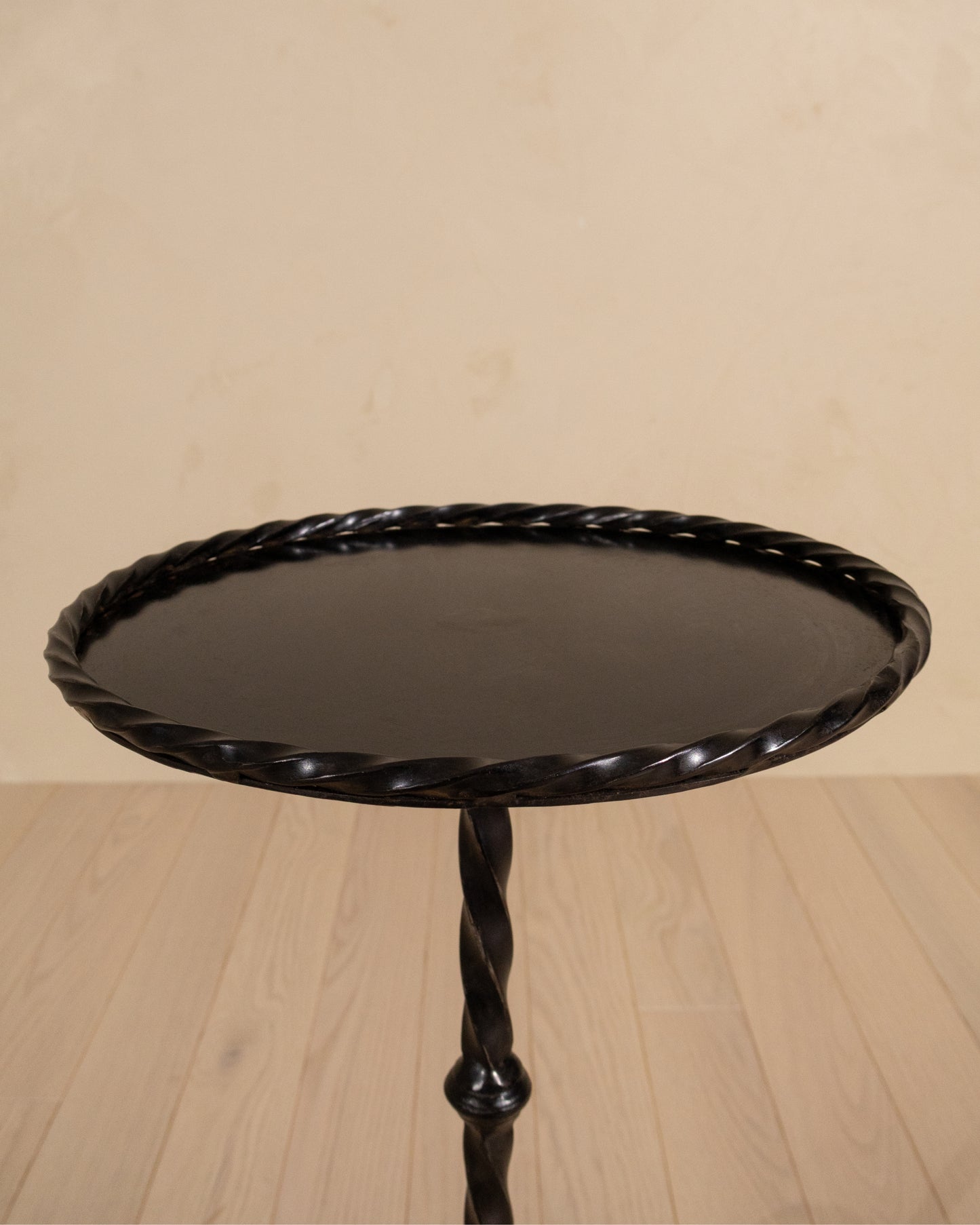 Contemporary Twisted Iron Martini Table
