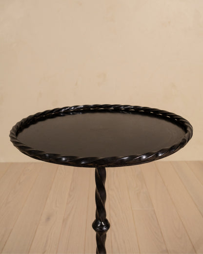 Contemporary Twisted Iron Martini Table