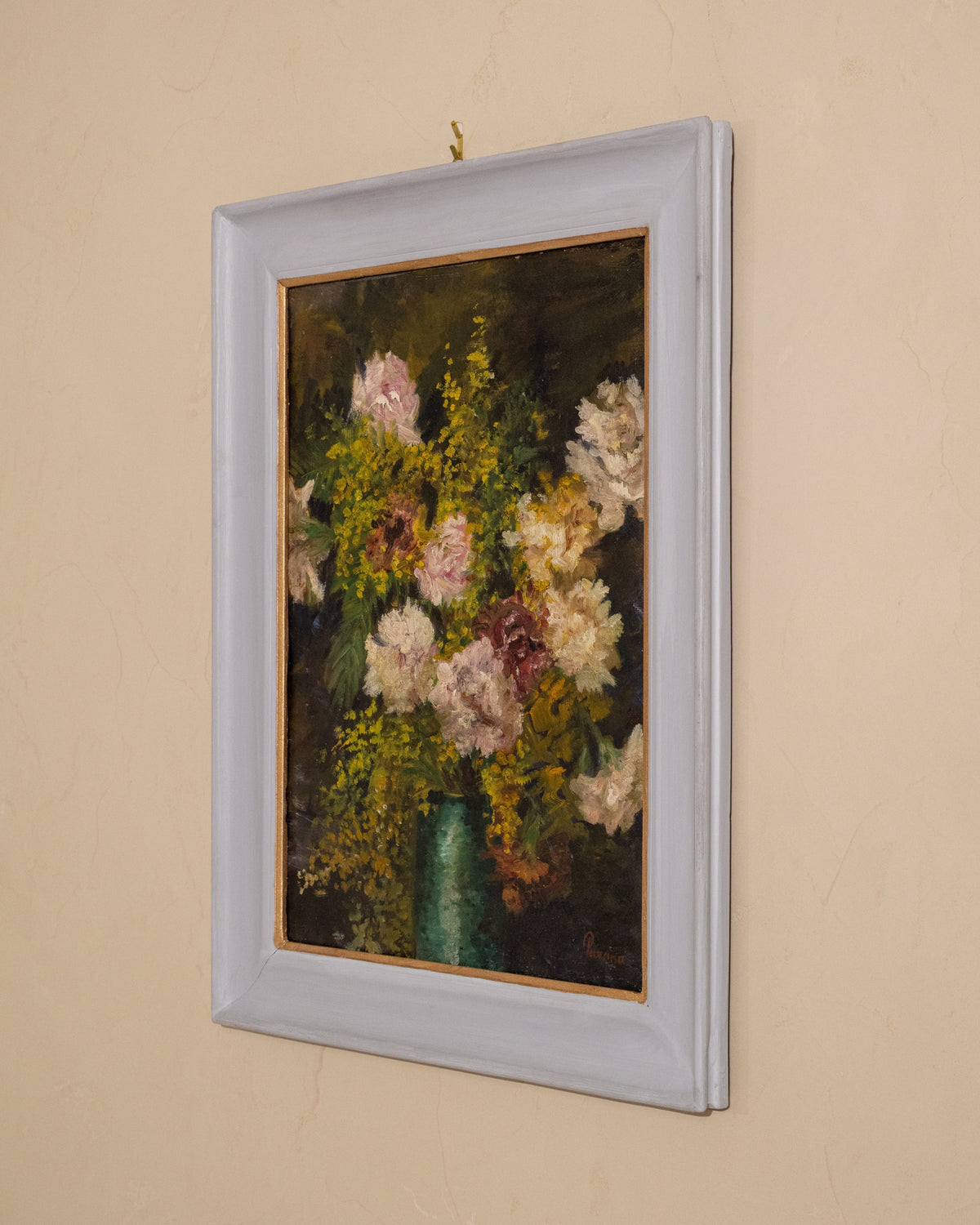 Italian Floral Still Life, Oil on Board