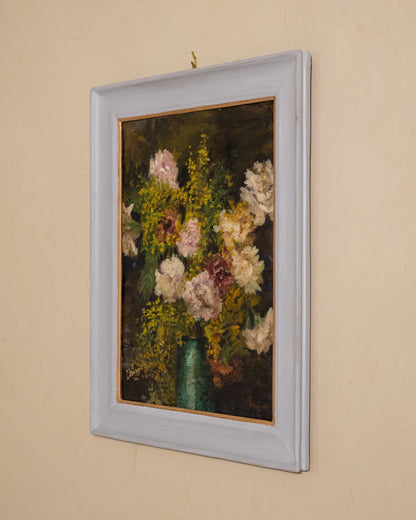 Italian Floral Still Life, Oil on Board