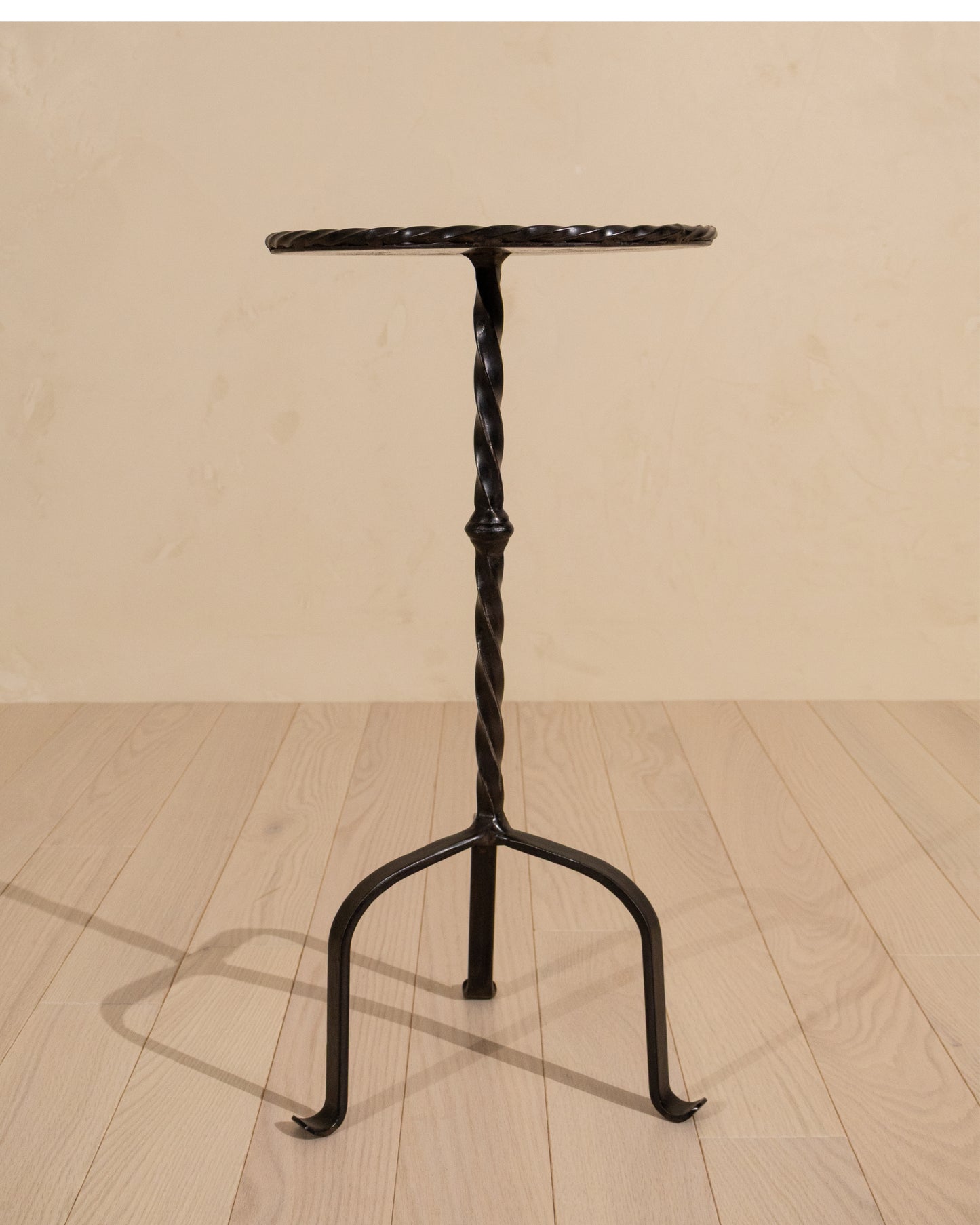 Contemporary Twisted Iron Martini Table