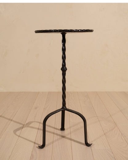 Contemporary Twisted Iron Martini Table