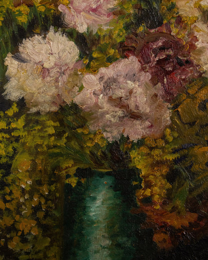 Italian Floral Still Life, Oil on Board