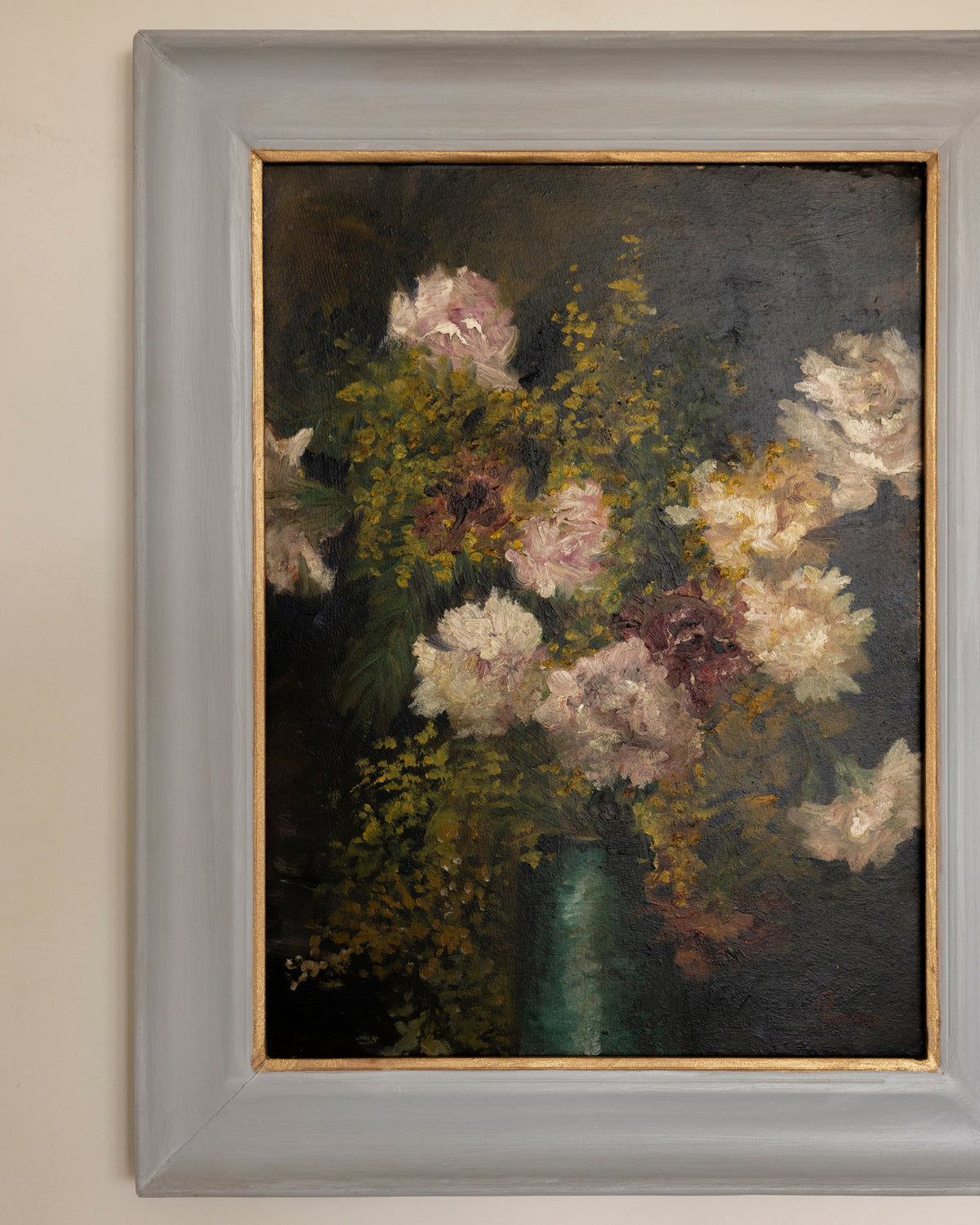 Italian Floral Still Life, Oil on Board