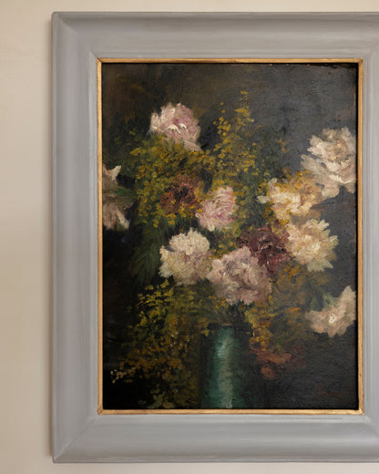 Italian Floral Still Life, Oil on Board