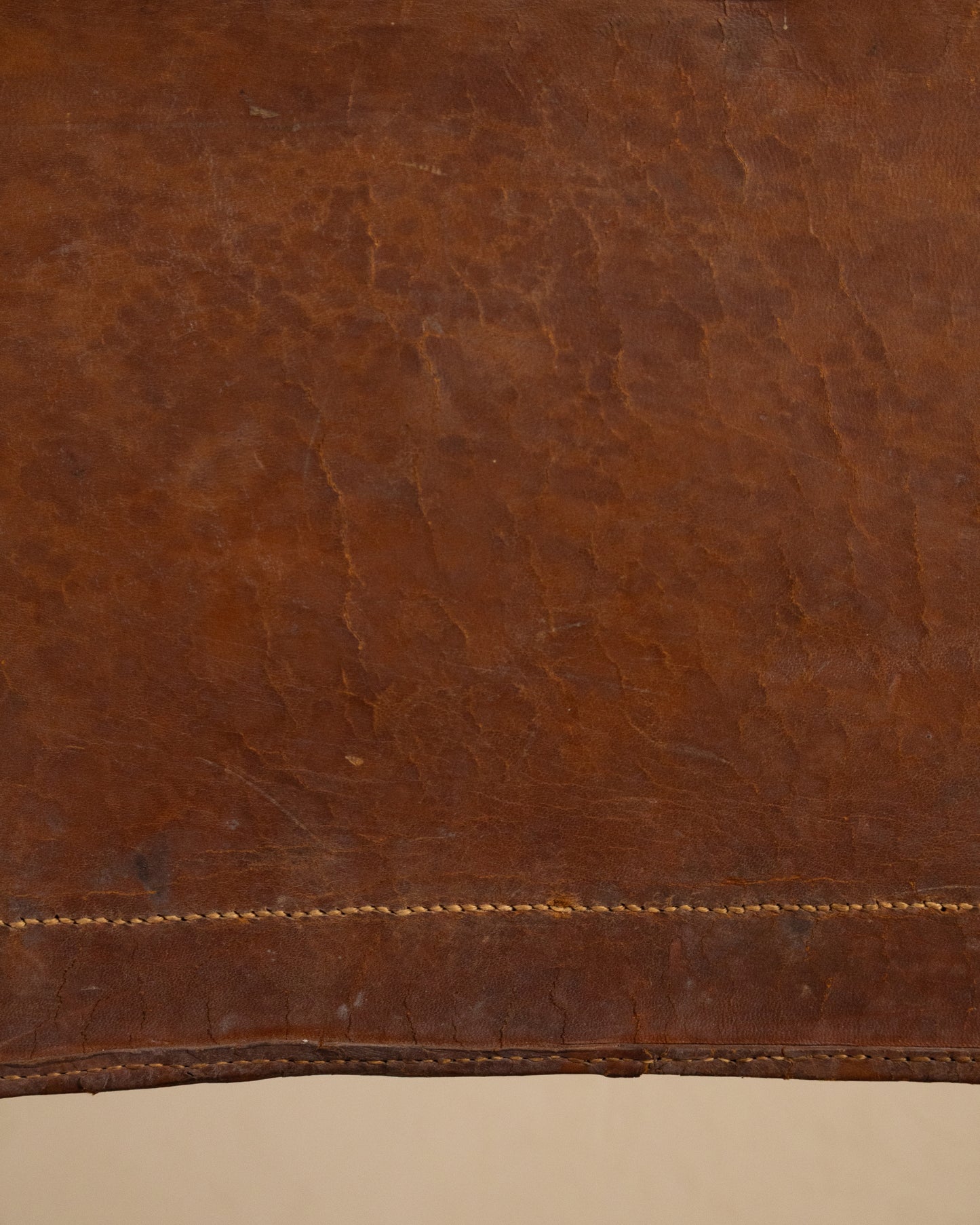 Early 19th Century Spanish Walnut Armchair with Original Leather