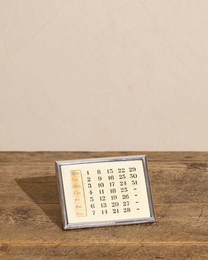 1912 Silver Perpetual Desk Calendar