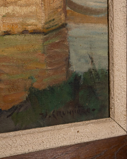 19th Century Landscape Oil on Canvas Painting