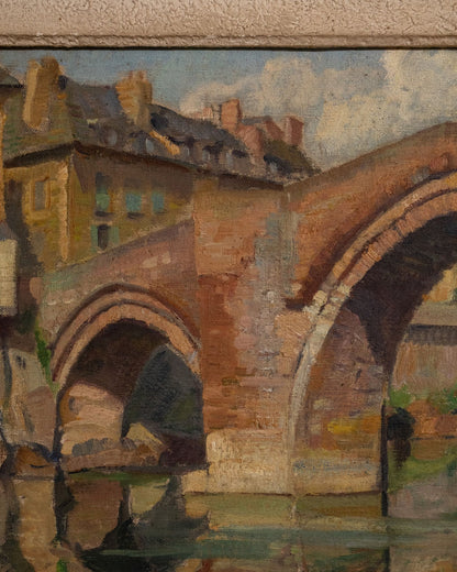 19th Century Landscape Oil on Canvas Painting