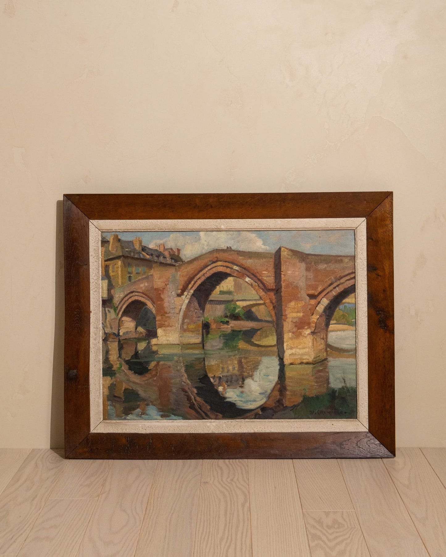 19th Century Landscape Oil on Canvas Painting